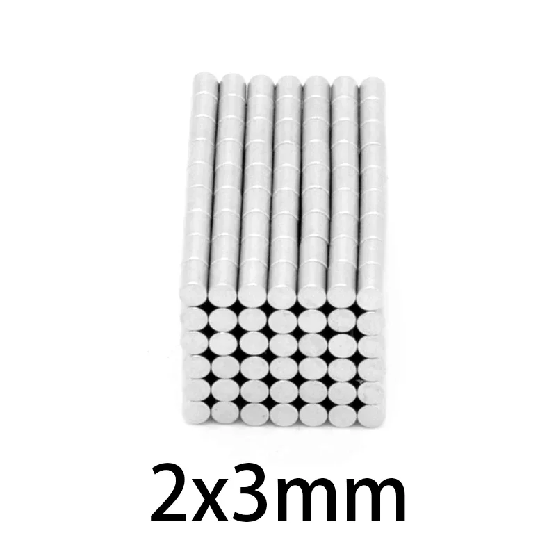 2*3mm Round Strong Powerful Magnets 2x3 Disc Magnets For Fridge, DIY, Building, Scientific, Craft, Education 2*3