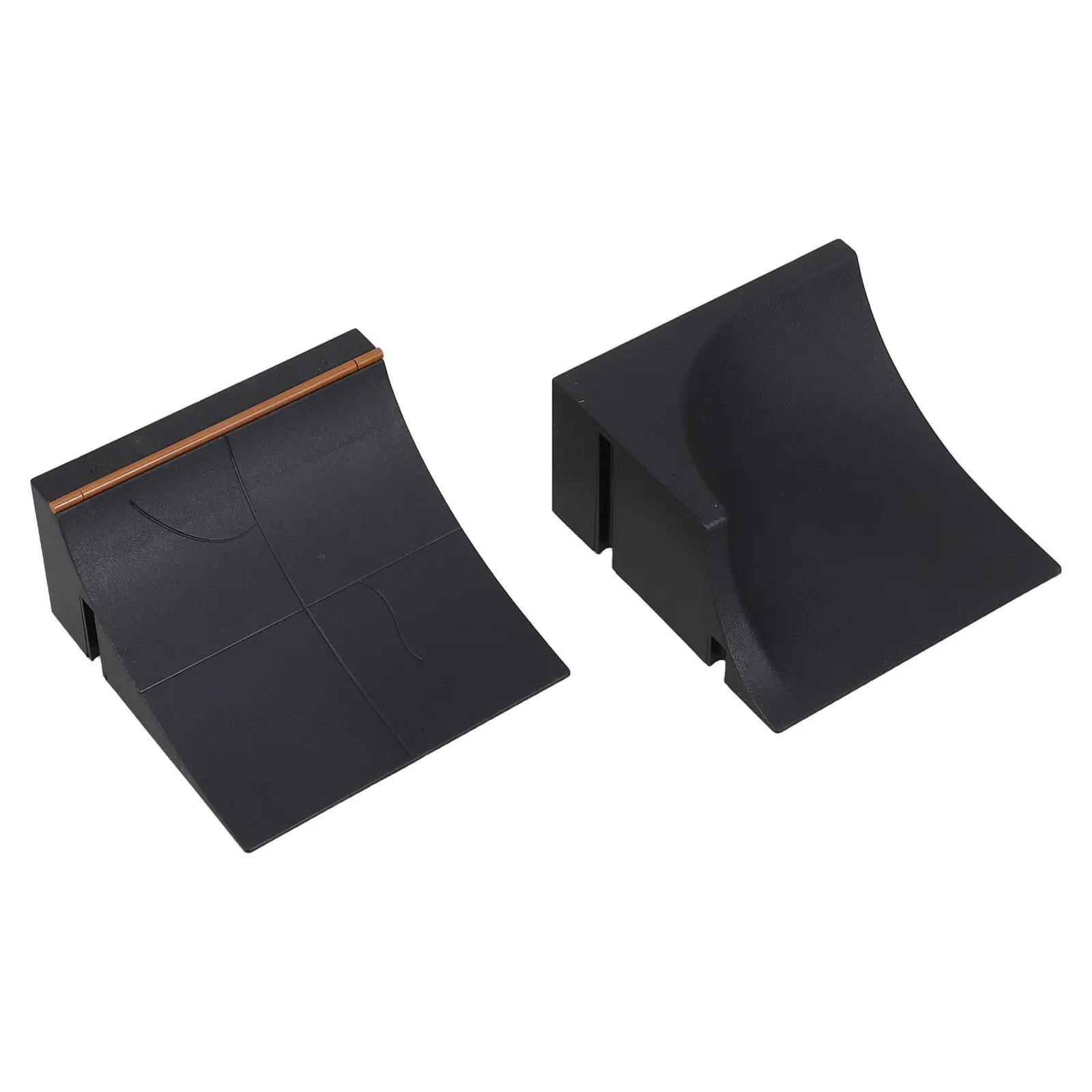 2Pcs Fingerboard Skatepark Ramps Plastic Tabletop Finger Skate Curved Wall Kicker Mini Skate Park Desk Practice Obstacle