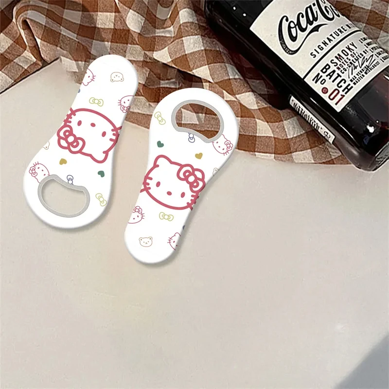 Sanrio Bottle Opener Kuromi Cartoon Cute Creative Magnetic Refrigerator Magnet Portable Multifunctional Soda Beer Bottle Opener