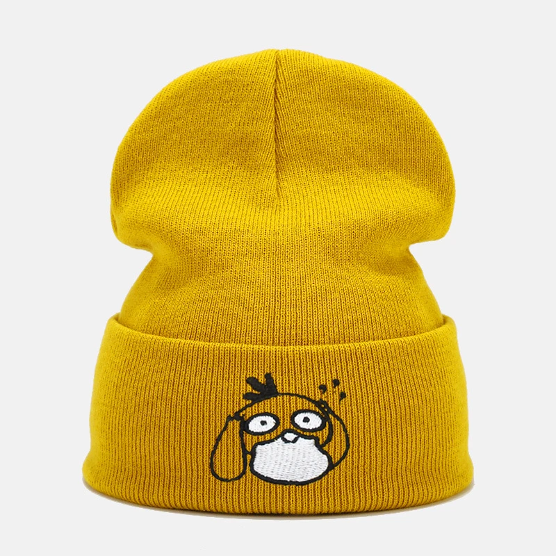 1 szt. Czapka zimowa z haftem 'DUCK', miękka, elastyczna, lekka, dla kobiet i mężczyzn, moda hip-hop na zewnątrz