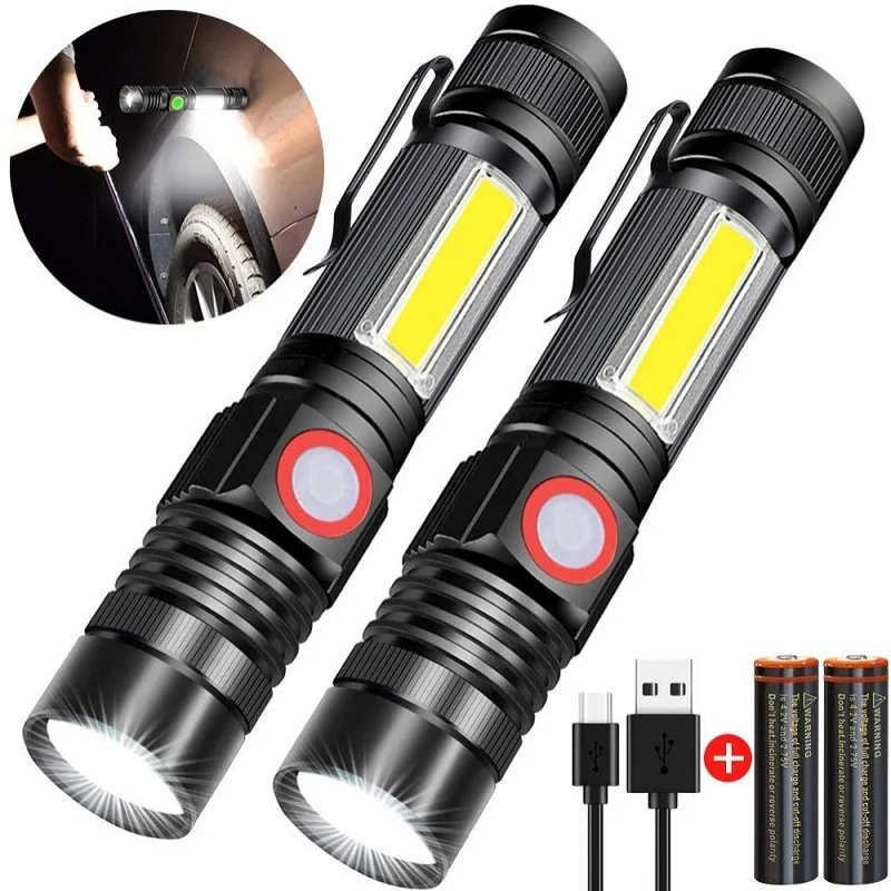 

Super Bright T6 Led Flashlight High Power Torch Light Rechargeable Tactical Flashlight 18650 Battery Camping Fishing Lamp