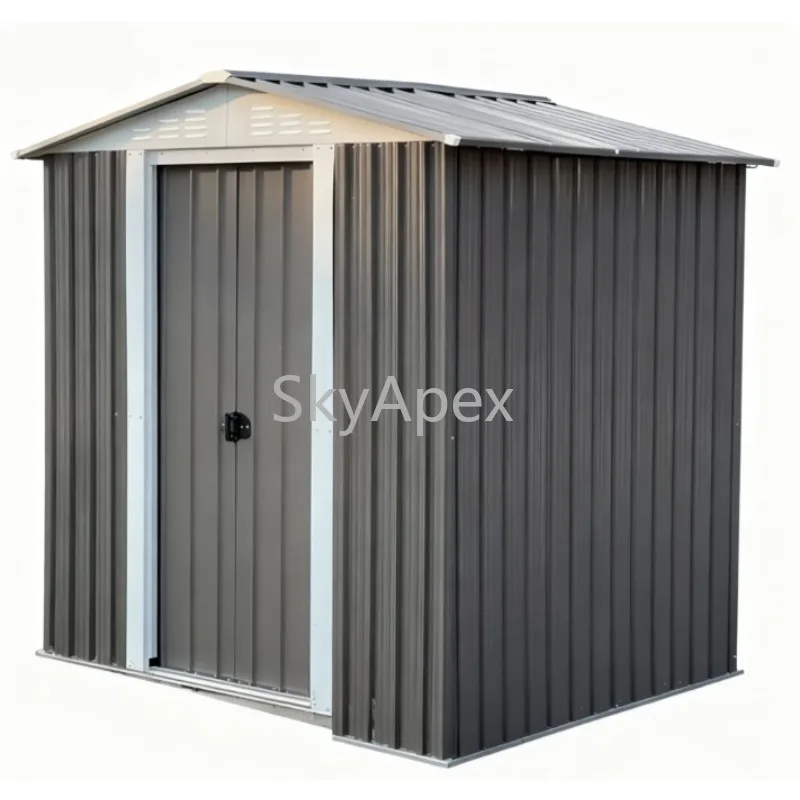 

Outdoor Plastic Storage Shed UV Resistant Eco Friendly Low Maintenance For Backyard Garden Tools Supplies Weatherproof Storage