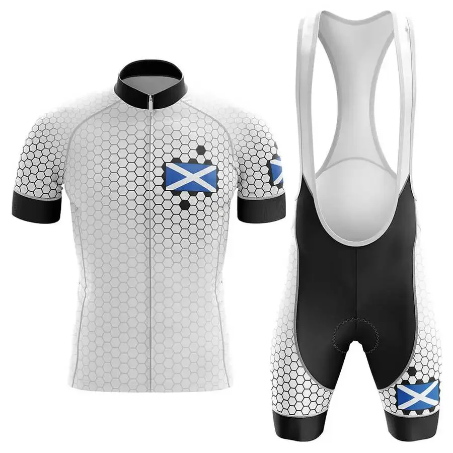 

POWERBAND Scotland NATIONAL SHORT SLEEVE CYCLING JERSEY SUMMER CYCLING WEAR ROPA CICLISMO+BIB SHORTS