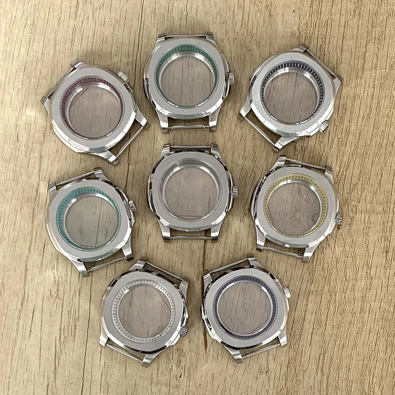 Nautilus Square 40MM cassa dell'orologio in acciaio inossidabile vite corona vetro zaffiro adatto per NH35 36 4R 7S parti di riparazione dell'orologio da polso