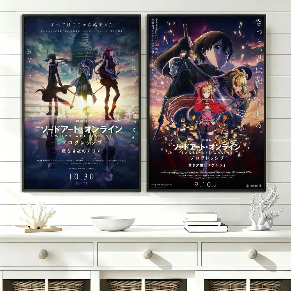 anime Sword Art Online Poster Poster HD Trendy SelfAdhesive Wall Art Print For Living Room Bedroom Dorm Office Home Gift