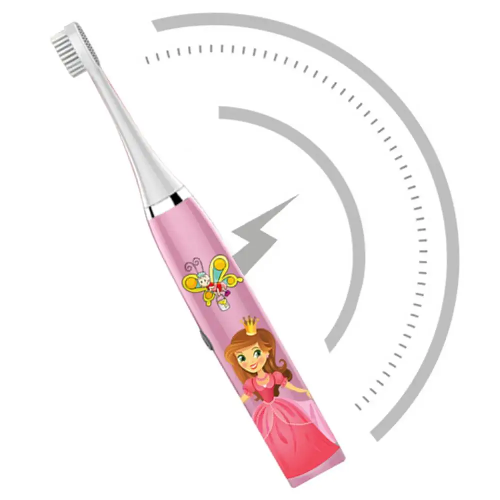 Children Kid Cartoon Deer Print Waterproof Battery Electric Toothbrush