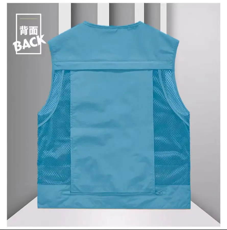Spring and Autumn's New Mesh Quick-Drying Vest for Men's Casual Outdoor Multi-Bag Fishing and Photography