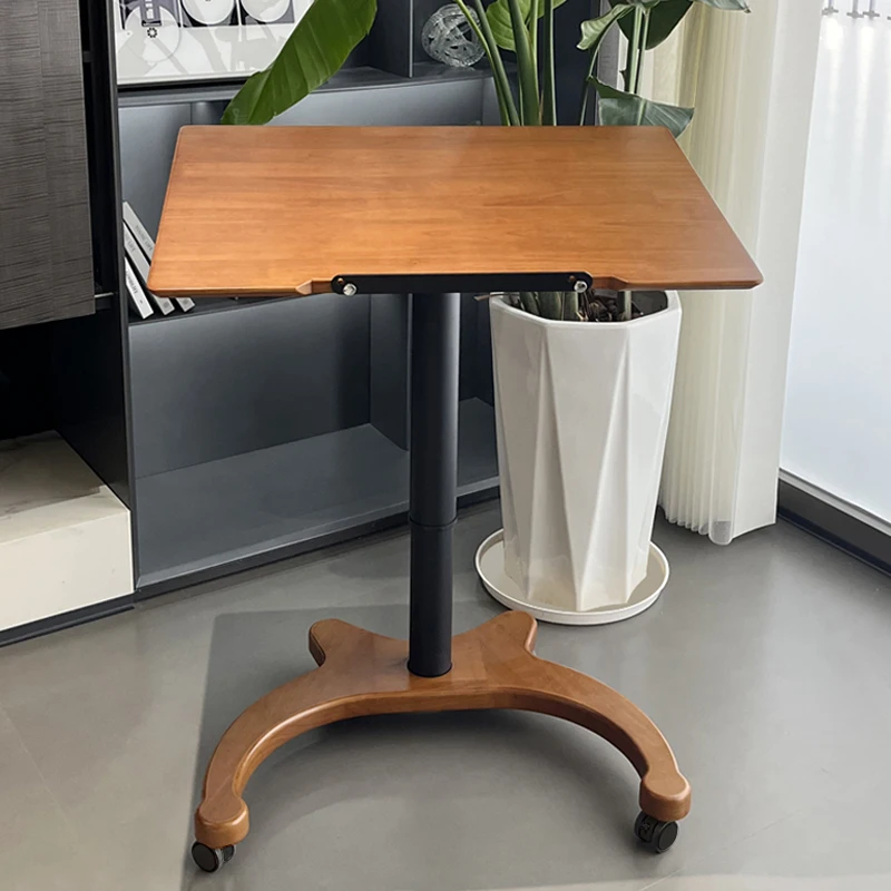 Solid Wood Foldable Lifting Computer Desk