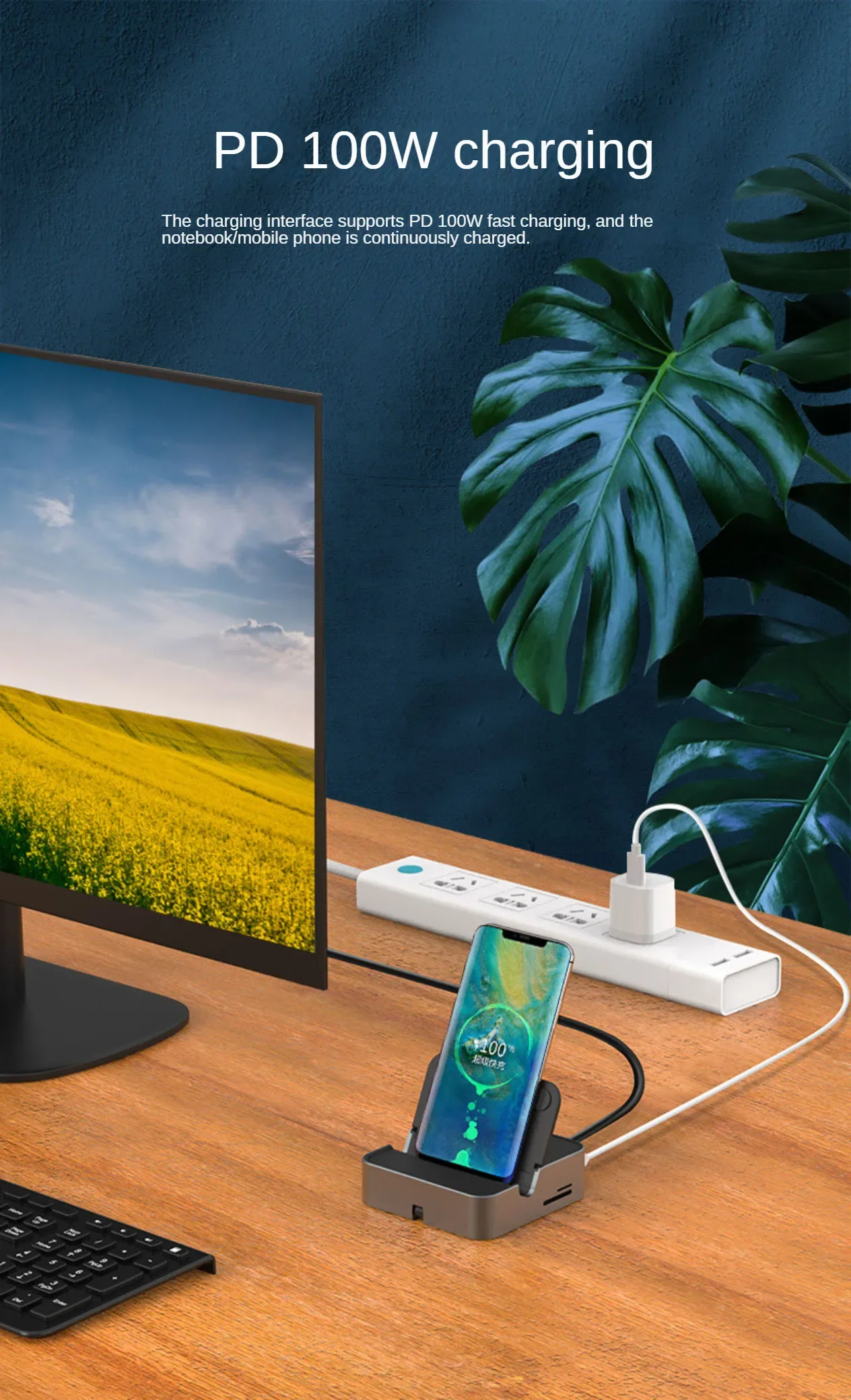 Laptop Mobile Phone Dex Expansion Dock For Output Device With Type-C 3.1 Standard Functionality USB3.0 Adapter for Macbook