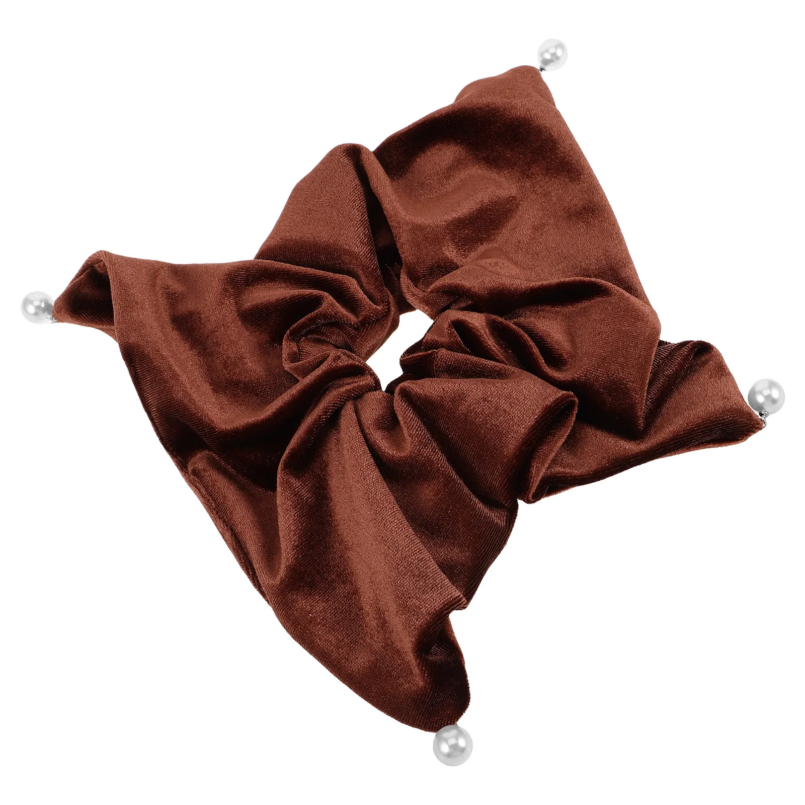 

Velvet Hair Tie Scrunchie Brown Large Bows Extra Giant Velvet Accessories Fall Winter Fashion Low Ponytail Bands