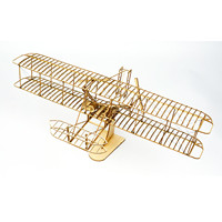 Real Hawk Wright Brothers Flyer 1 Scale 1:24 Aircraft Wood Solid DIY Assembly Model Set Wood Toys Ornaments Children's Gifts