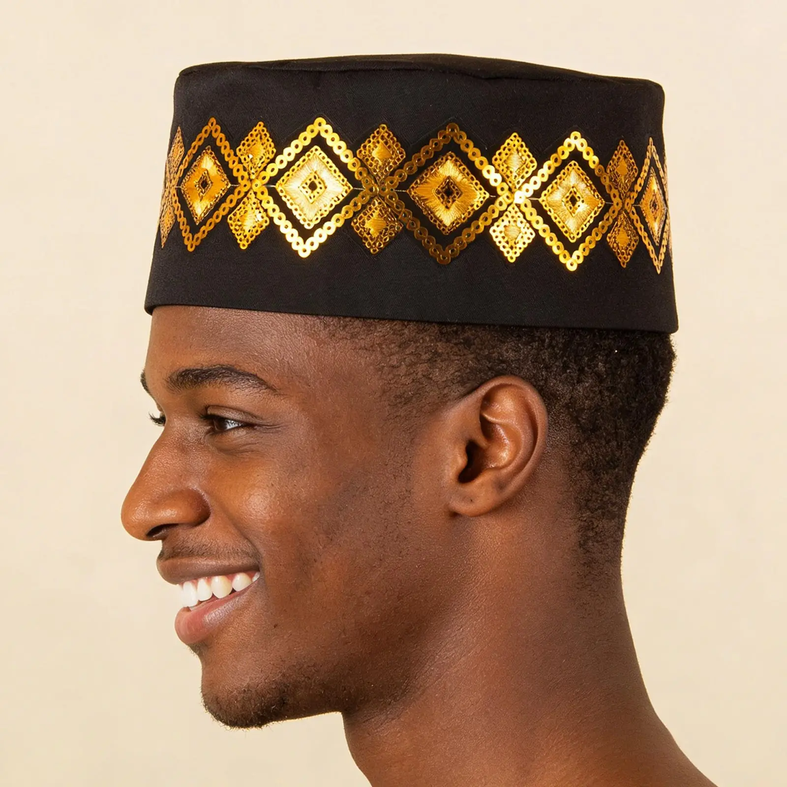 Men Handwear Appliques African Muslim Caps Musulman Ramadan Arabia Moslim Tulband Wrap Muslim Prayer Cap 2446033