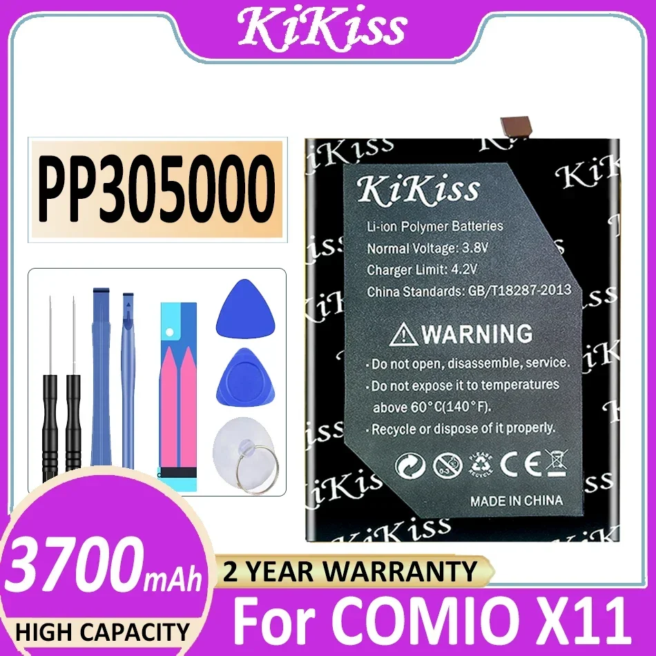 

KiKiss Battery PP305000 3700mAh For COMIO X11 Mobile Phone Bateria