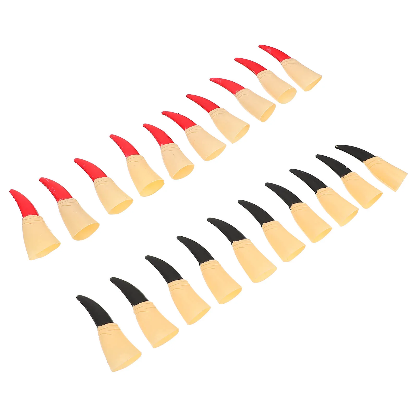

20 Pcs Finger Accessories Halloween Prop Hand Props Claw Nails Fingernails Joints Fake for