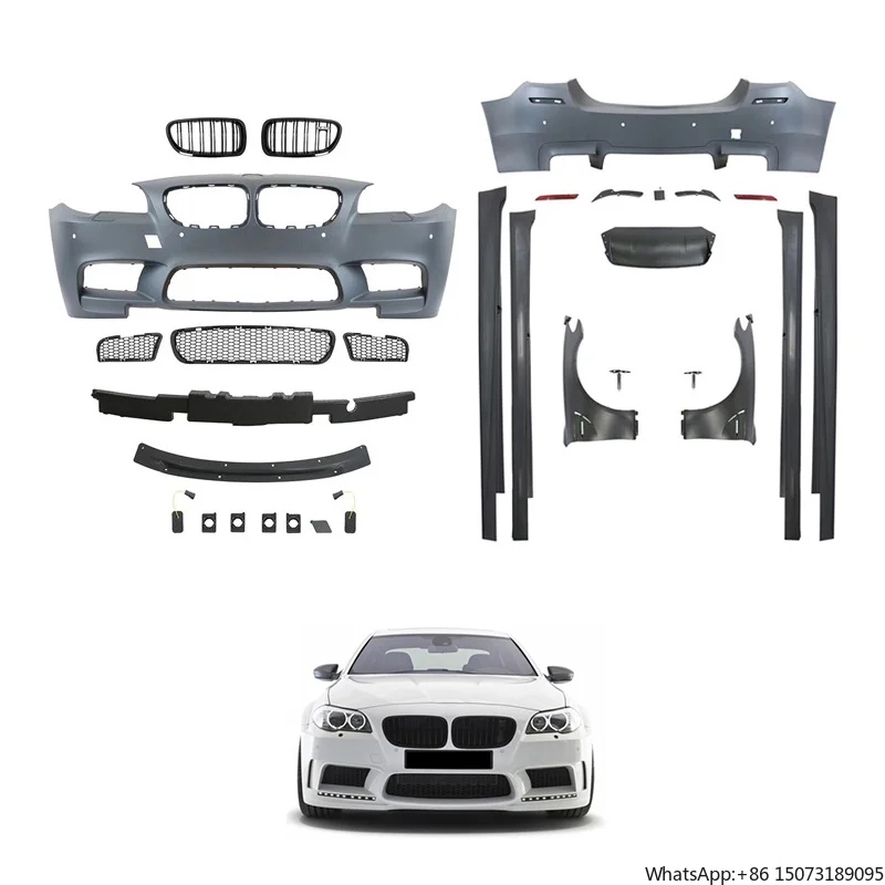 OUYE New ABS for 5 Series F10 F18 Modified M5 Exhaust Large Body Kit Front and Rear Bumper Fender Side Skirt