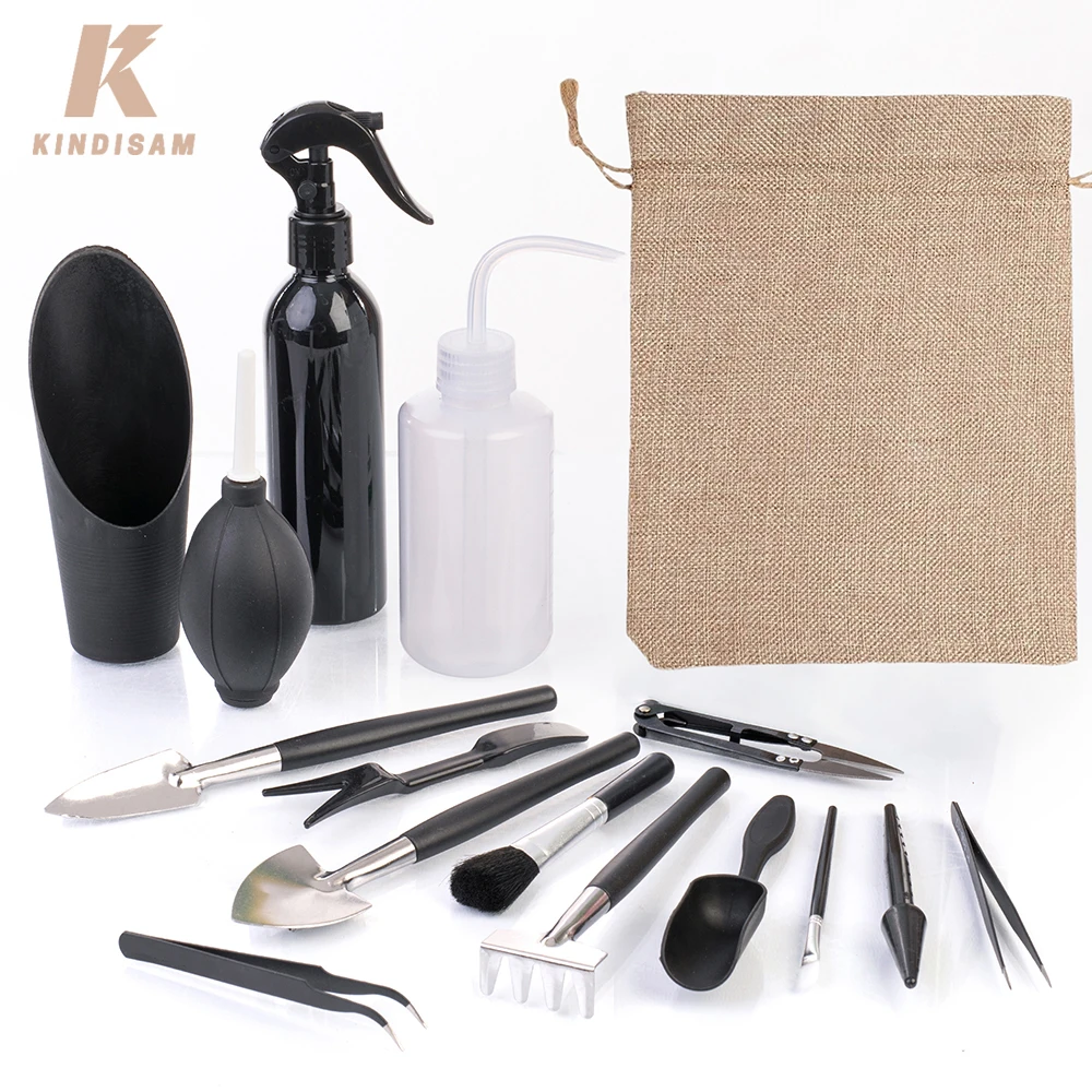 

15 шт. сочные инструменты, мини-набор садовых инструментов, набор инструментов для пересадки, набор инструментов для ухода за суккулентом для миниатюрных садовых растений