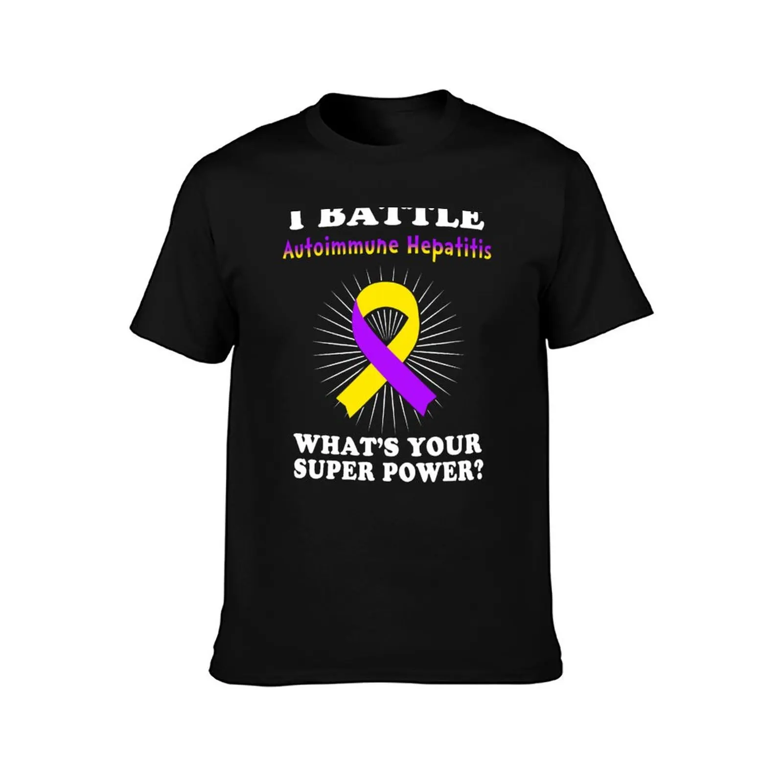 I Battle Autoimmune Hepatitis Funny Autoimmune Hepatitis Warrior Gift T-Shirt Plus Size Street Style Tee T-Shirt