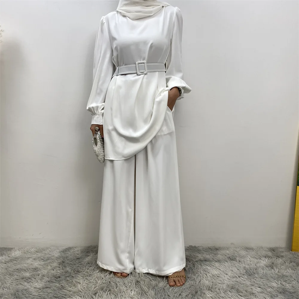 

Dubai Loose Casual Muslim Suit 2335+9003 Evening Floral 2025 Muslim Long Dress Robe Abaya Ramadan Dubai Luxury Islam Elegant