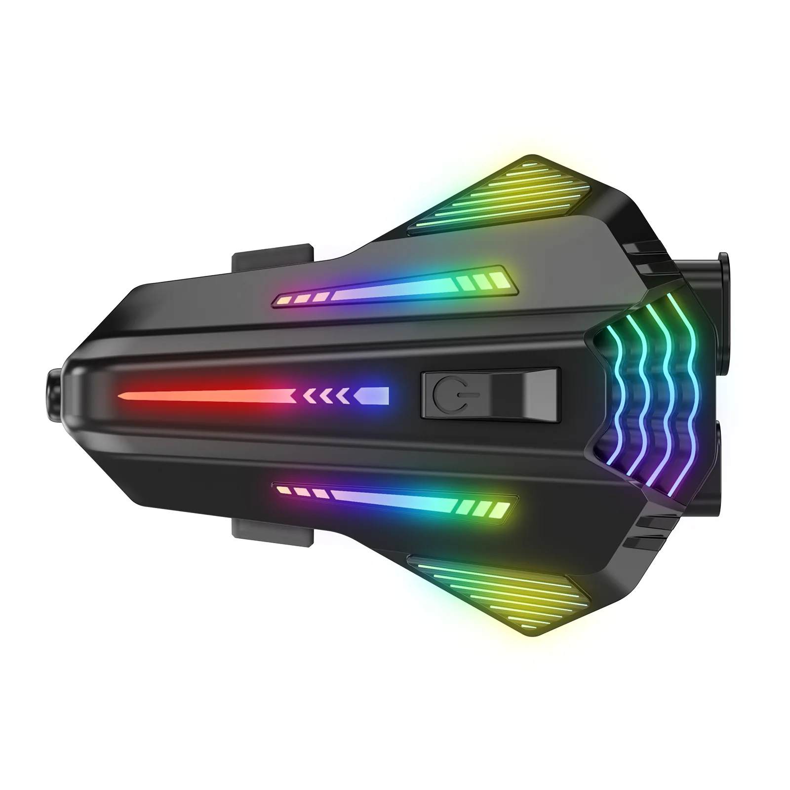 New Colorful LED Motorcycle Helmet Bluetooth Headset with Multi-Person Chat and ENC Smart Noise Cancellation