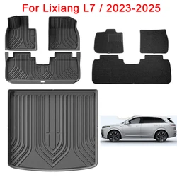 Car Floor Mats for Lixiang L7 Pro Max Ultra 2023 2024 2025 Waterproof Trunk Mats Non-slip Foot Pad TPE Car Carpet Floor Liners