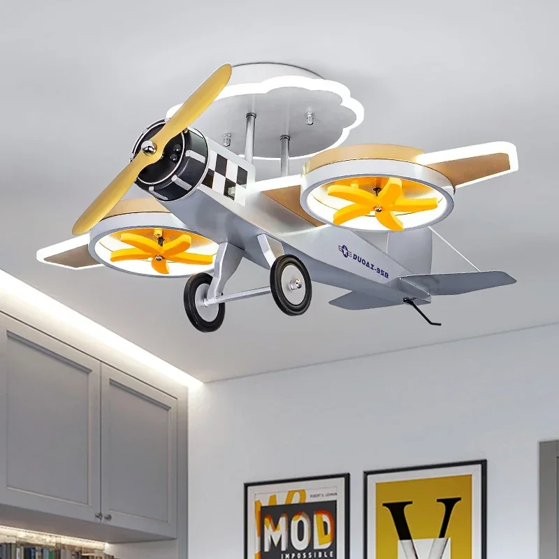

Nordic LED Kids Airplane Lights Children Bedroom Modern Simple Personality Creative Home Decor Cartoon Shape Chandelier LED