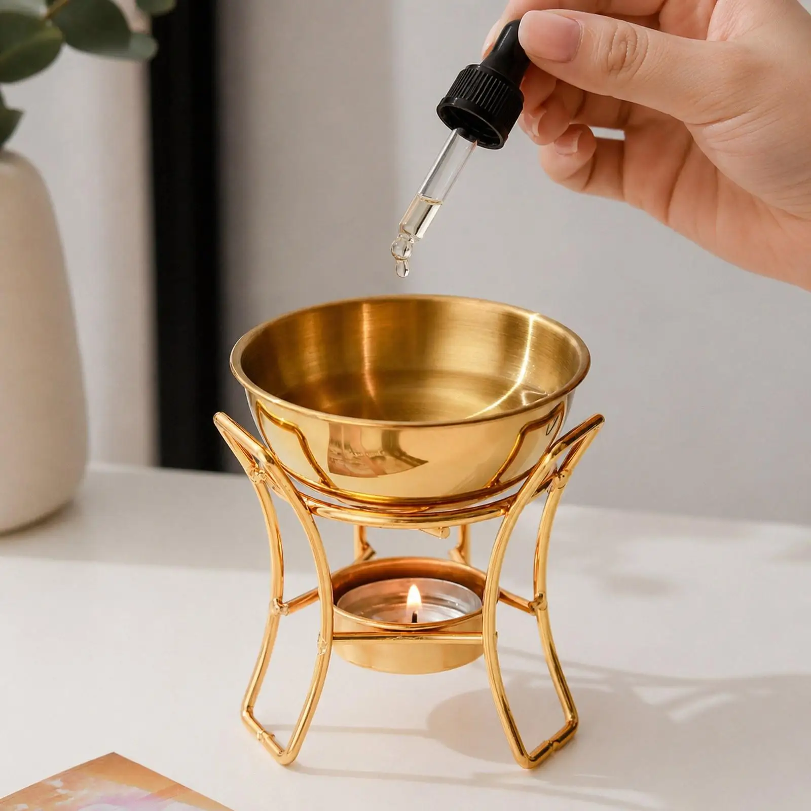 Aroma Lamp Oil Burner Wax Melt Tealight Fragrance Holder for Holiday Gift Home Office Yoga Spa Use Aroma Lamp Oil Burner Wax Melt Tealight Fragrance Holder for Holiday Gift Home Office Yoga Spa Use