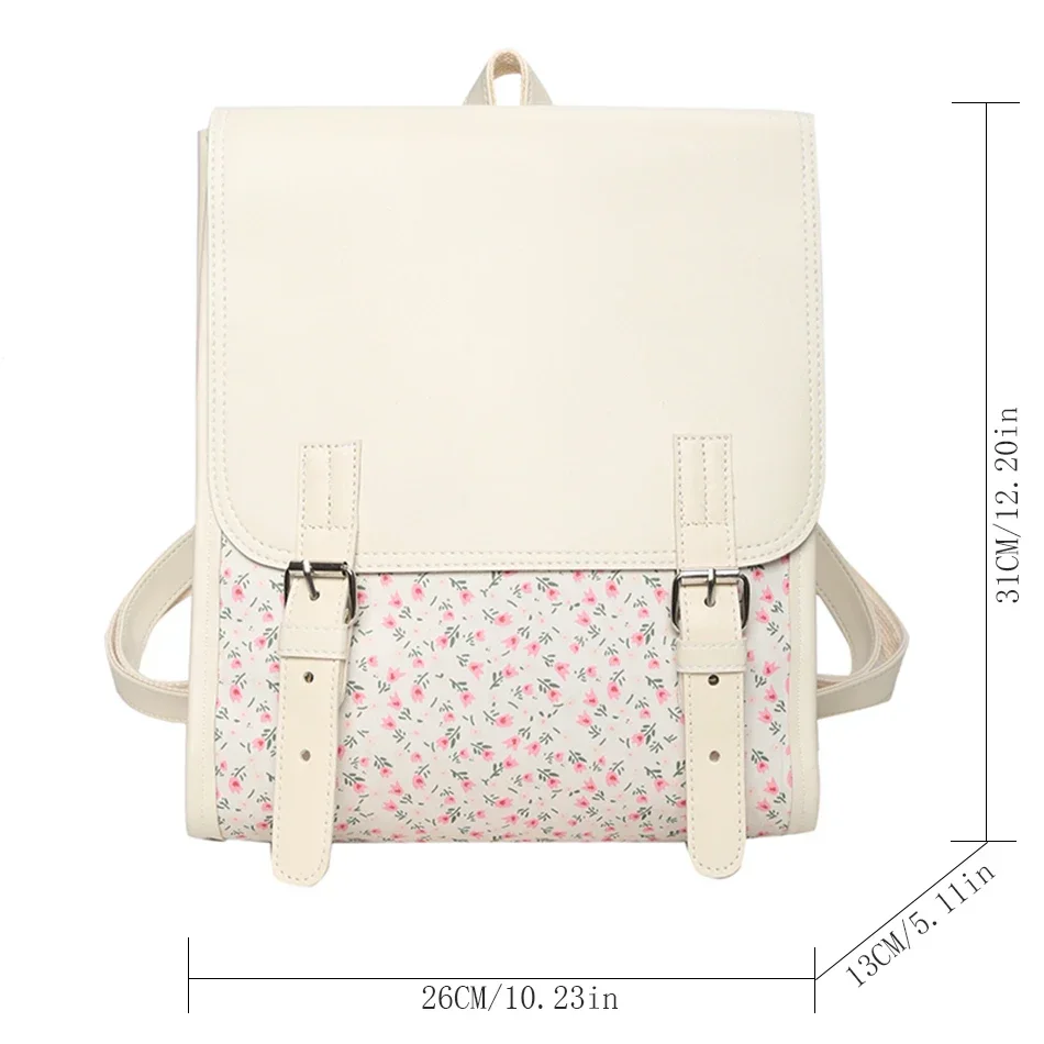 Zaino da donna a 3 strati Bagpack con motivo floreale di alta qualità per la scuola adolescenti ragazze Designer BookBag da viaggio Fashion Mochila