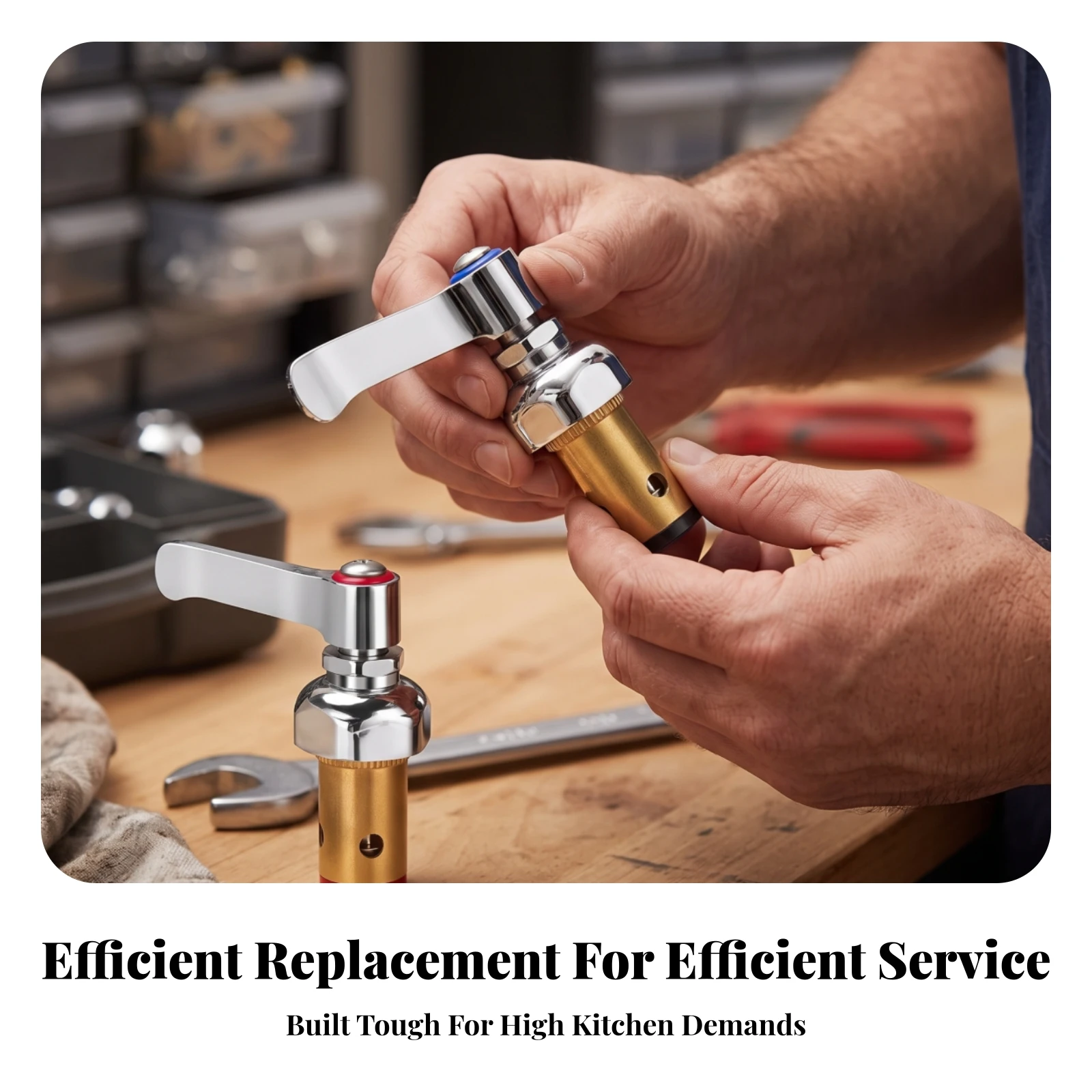 Faucet Valve Cartridge with Lever Handle Heavy-Duty Pre-Rinse Faucet Cartridge Stem Assembly Brass Hardware