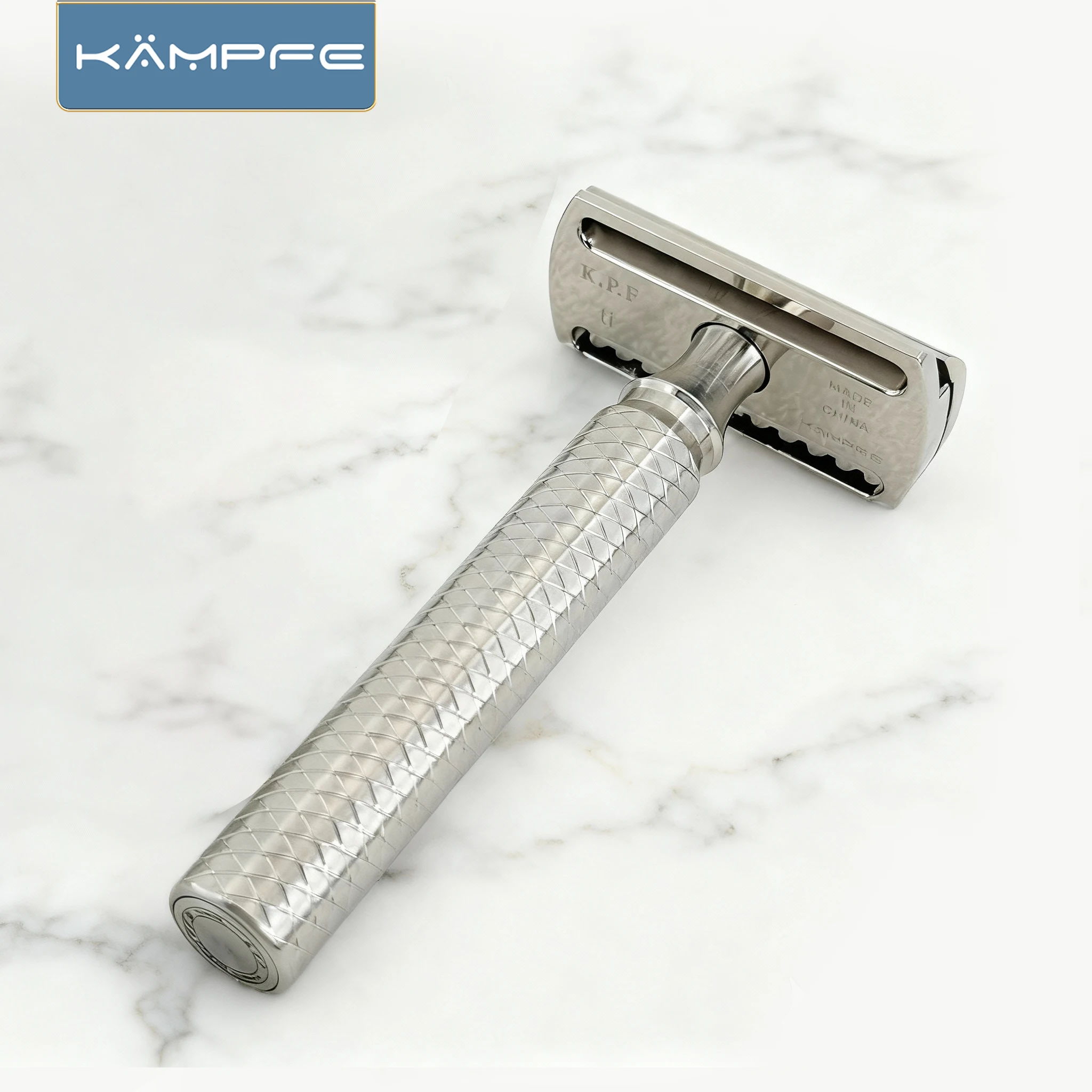 KAMPFE Men's Manual Titanium Alloy CNC Machining Safety Razor Grooming Shaver Tool Gift for Boyfriend
