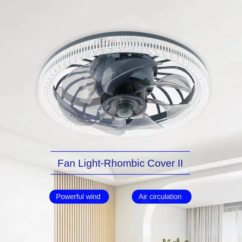 

New LED Remote Air Conditioning Fan Light Modern Home Decor LED Living Room Lighting Fixtures Bedroom Air Conditioning Lights