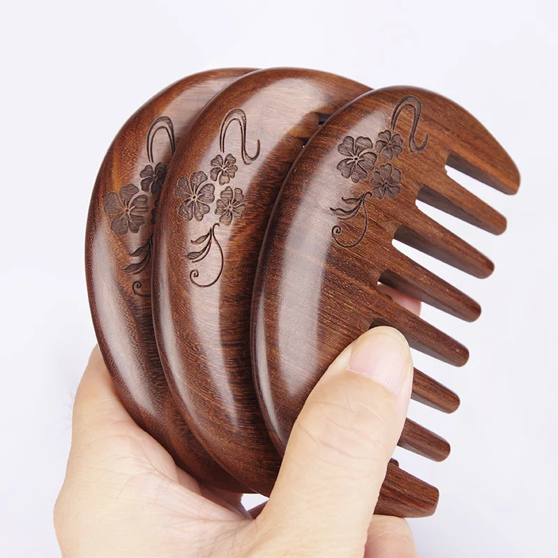 

Portable Comb for Women Small Moon Wood Comb