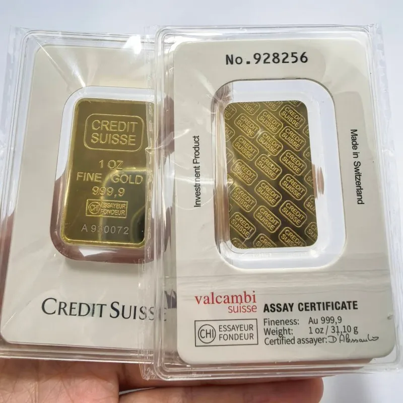 

2025 New Golden Bar non magnetic Gold Bullion Bars One Ounce Brass Bullion with Serial Numbers Coins Collection