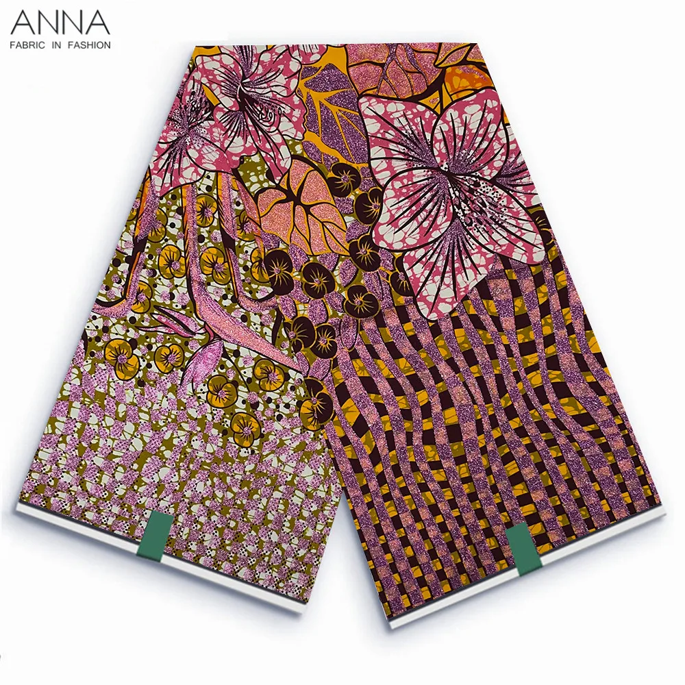 Grand Super 100% Cotton African Wax Fabric High Quality Ankara Wax Print Fabric 6yards Women Fabric For Sewing VLS-55