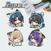 Dr Ratio Blade Aventurine Badges Pins Anime Honkai Star Rail Women Brooch Fashion Cosplay Kawaii Brooches for Bag Accessorie