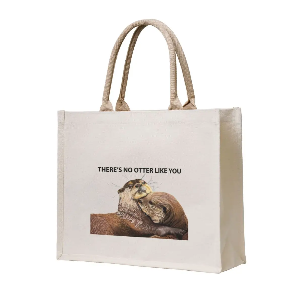 

Otter couple - Otter art wall art wildlife art mate family swim Tote Bag Eco bag women bag custom bags tote bags men