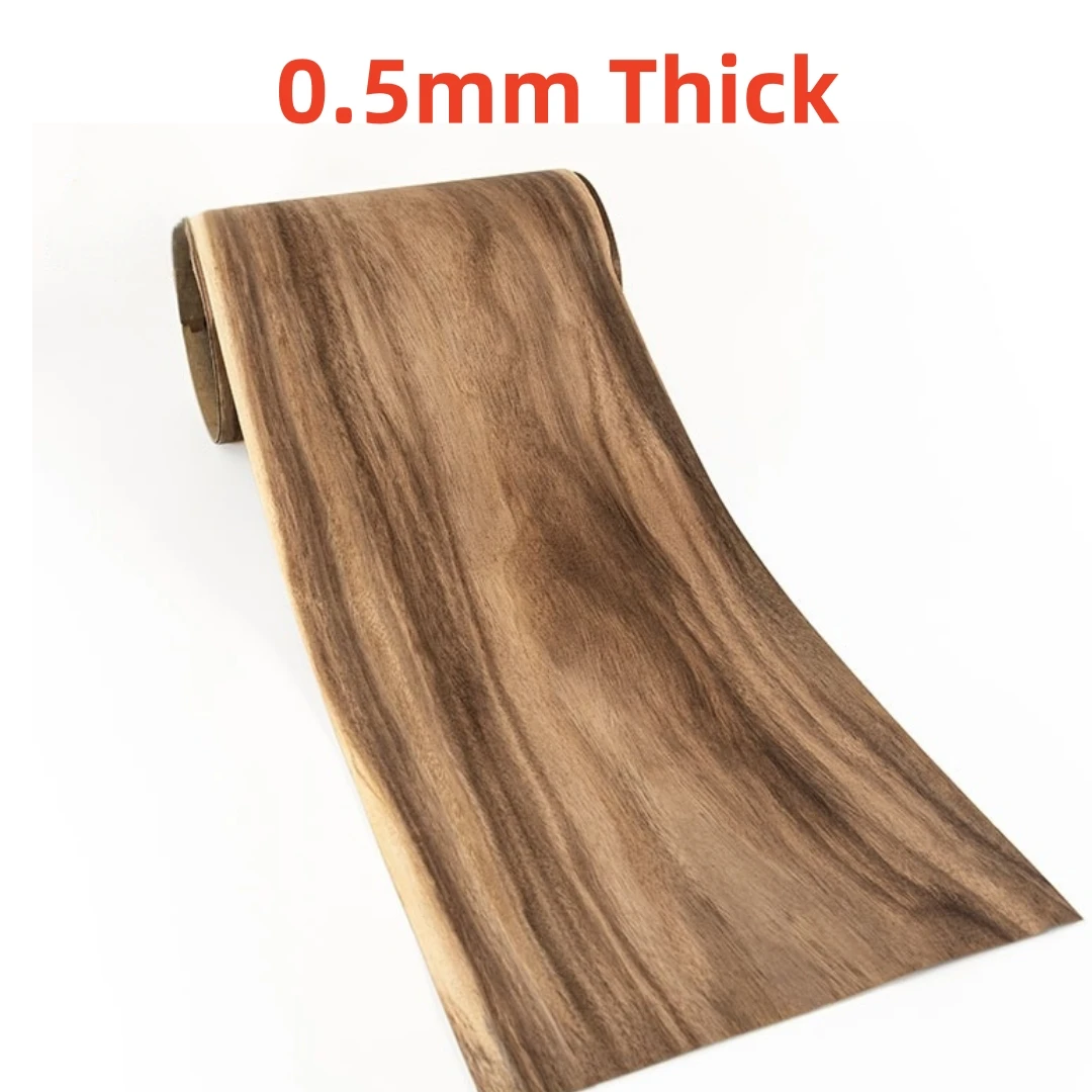 0.5mm Thick Natural South American Walnut Wood Veneer For Furniture Renovation Crafts DIY Decor Cabinet Surface Repair Projects