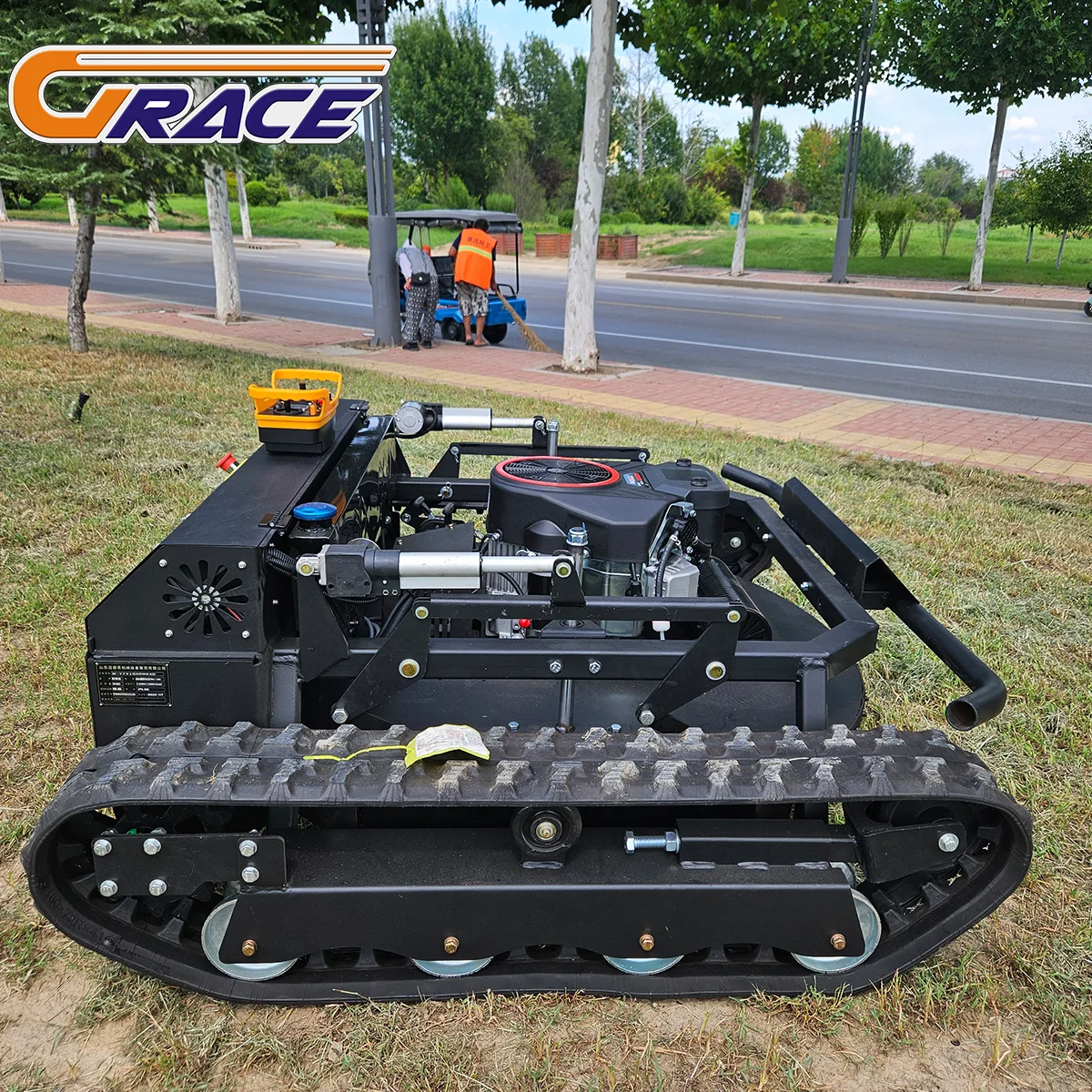 Latest Model Robotic Lawn Mower with Integrated Snow Plow Attachment, Smart App Control and Automatic Scheduling