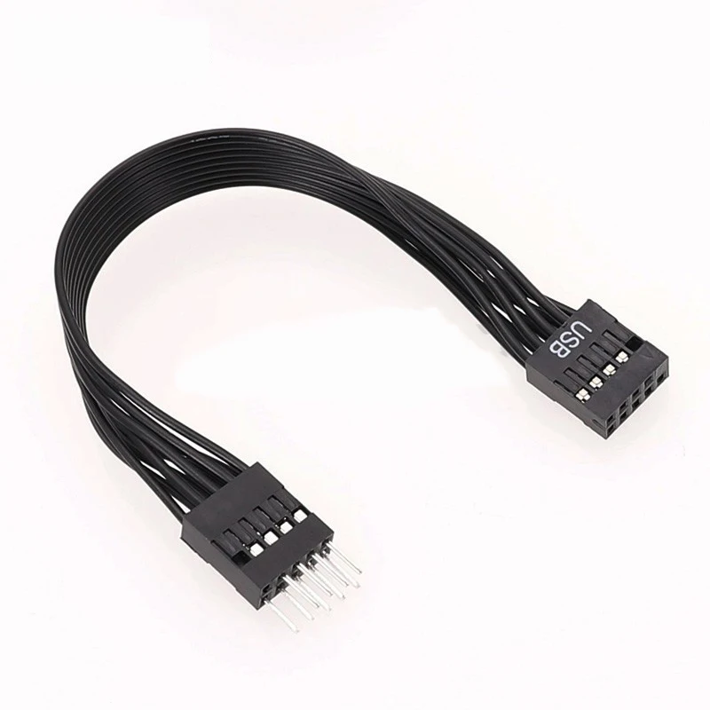 15CM 30CM 50CM USB 2.0 9Pin Male To Female Motherboard Adapter Internal Connector Stable Transmission Suitable For PC Server