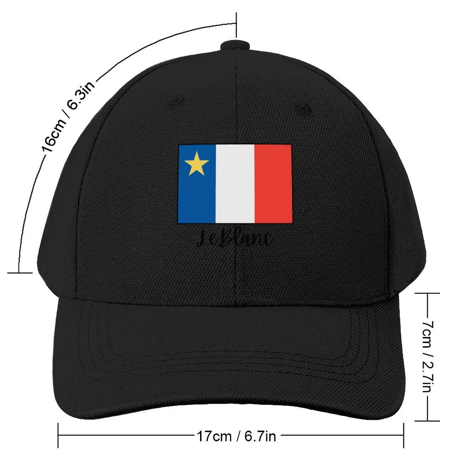 Acadian Flag LeBlanc Baseball Cap funny hat Streetwear summer hat Male Women's