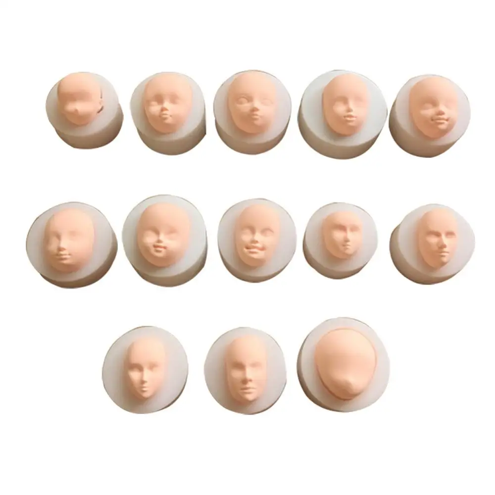 DIY 3D Dolls Face Molds Food Grade Silicone Cake Mold Fondant Chocolate Candy Baking Decorating Tool DIY Sugar Crafts Clay Mold