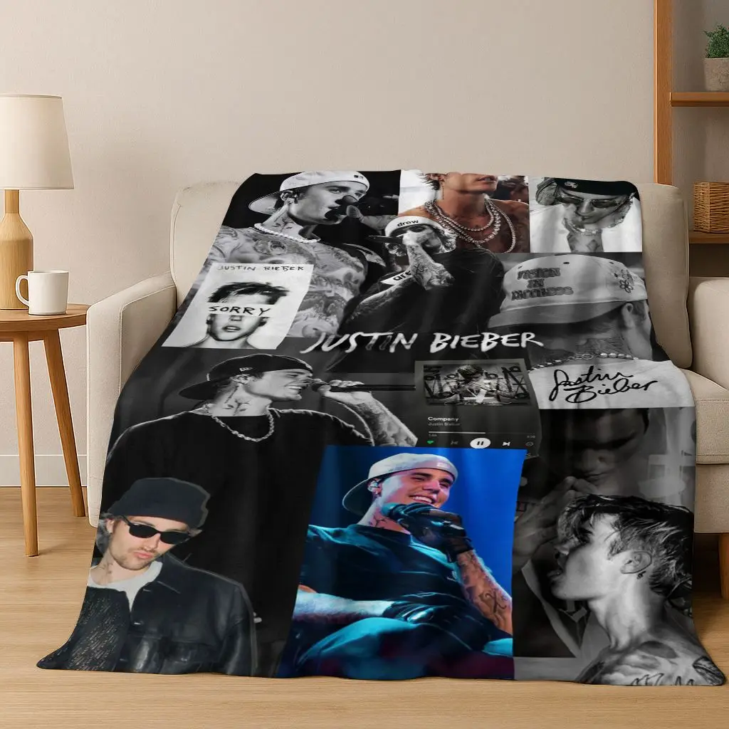 26 نمط جاستن بيبر JJ نجم المغني الفانيلا بطانية ، دافئة ومريحة لينة رمي بطانية للمنزل غرفة نوم غطاء أريكة تتحول لسرير طفل #4