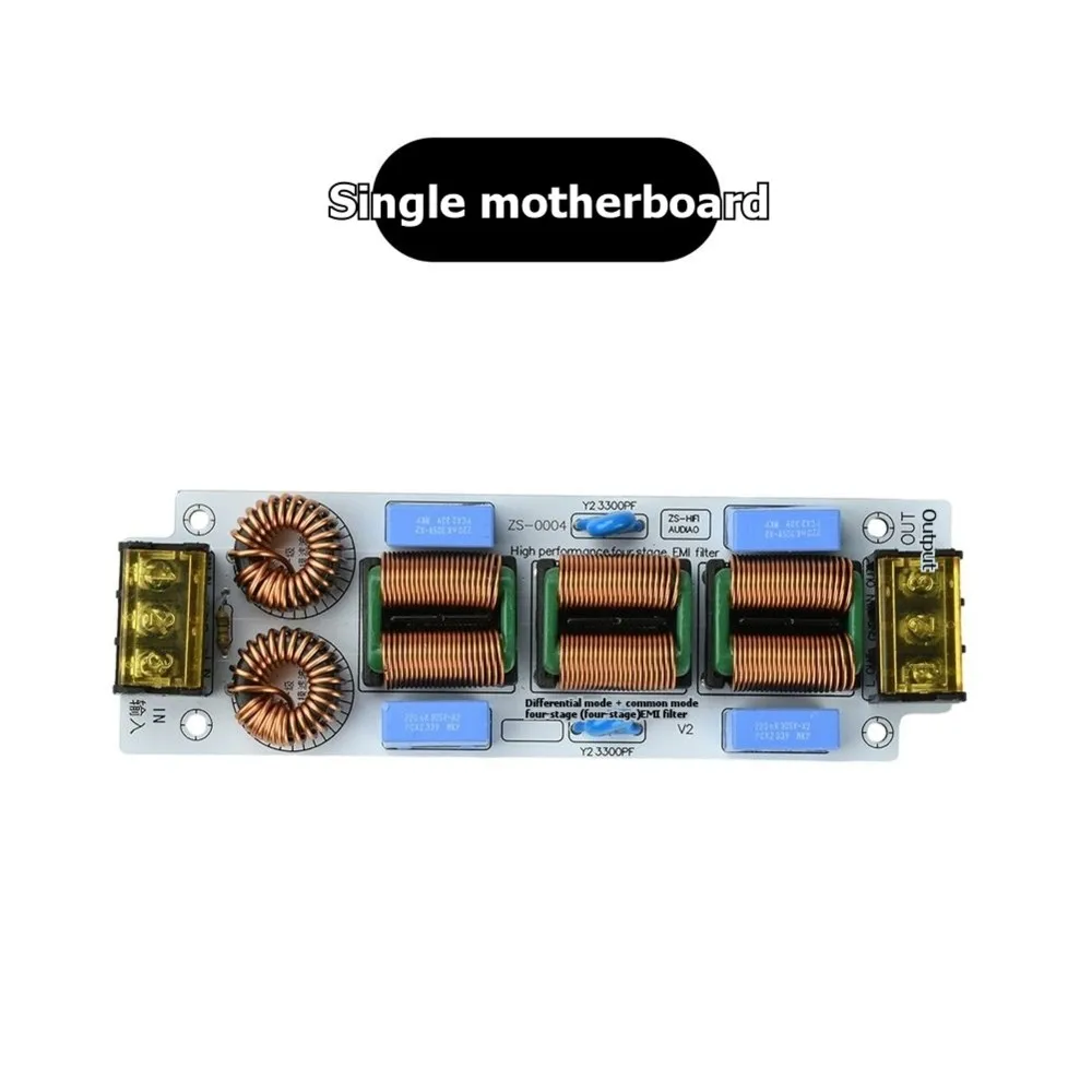 Hot Sale-10A AC 110V-250V EMI Filter AC 110-250V Single Phase 4-Stage EMI Filter Audio Power Filter Module