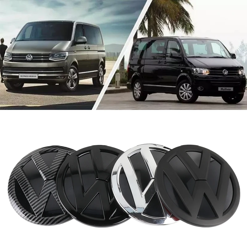 VW Caravelle T6 ABS Gloss Black Front Grille & Trunk Logo Conversion Kit Replaceable Emblem Car Accessories