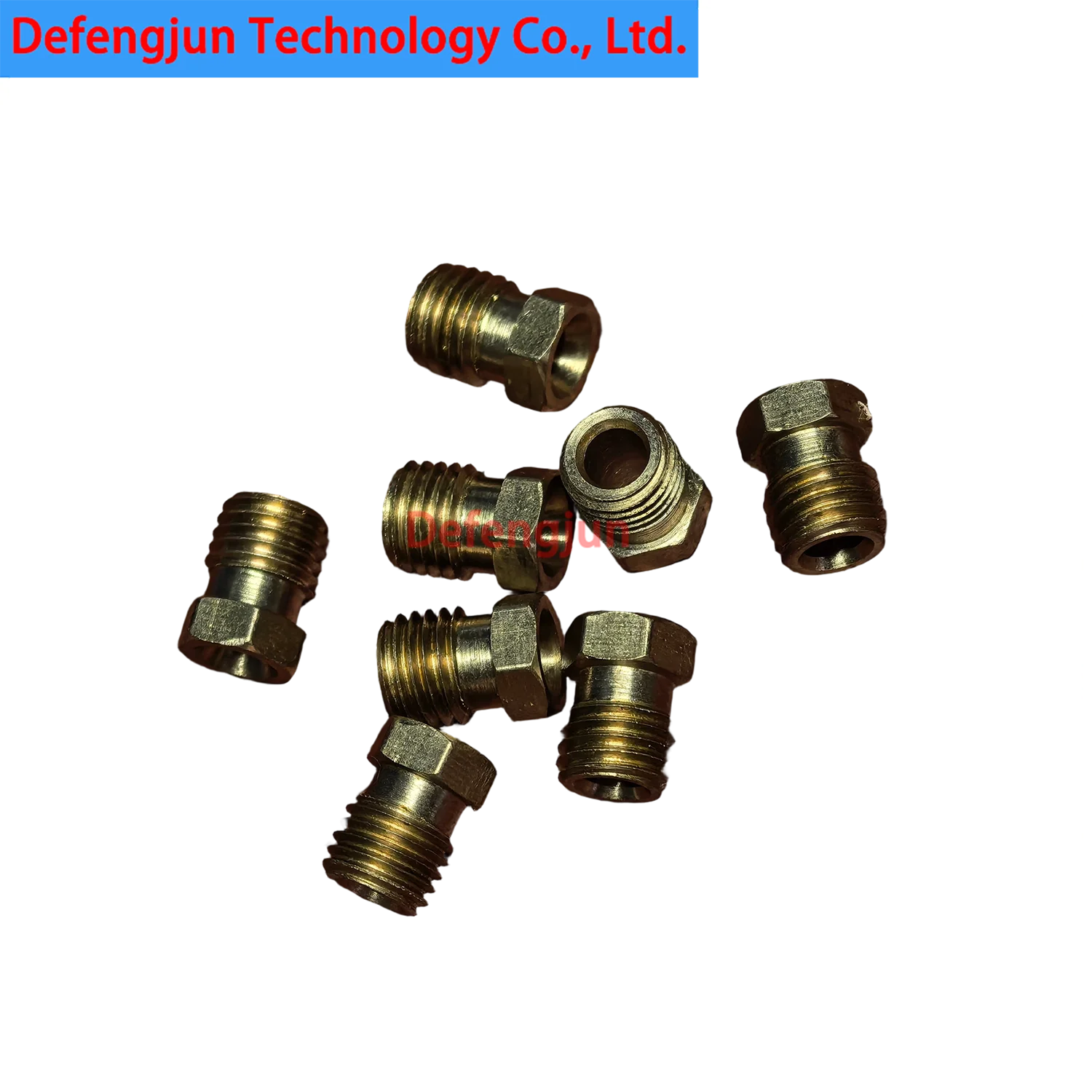 40pcs PA4 Brass Adapter 4mm Tube x M8x1 Thread for Lubrication Fitting Assembly