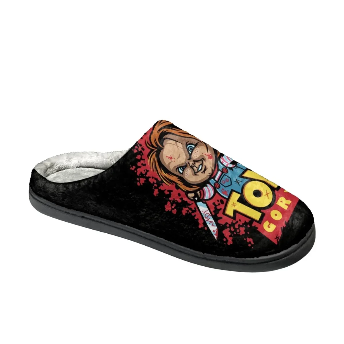 Horror Movie Winter Home Cotton Slippers Gifts Men and Women Warm Cozy Footwear Drop Ship Non-slip Casual Flats Sllides Slippers