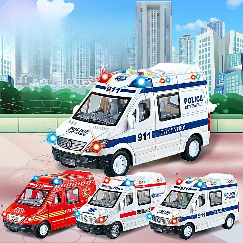 Universal Ambulância Toy Car para meninos e meninas, Baby Glow, Novel e Brinquedos Interessantes, Jogos para Hospital, Pretend Play, Acessórios Médicos