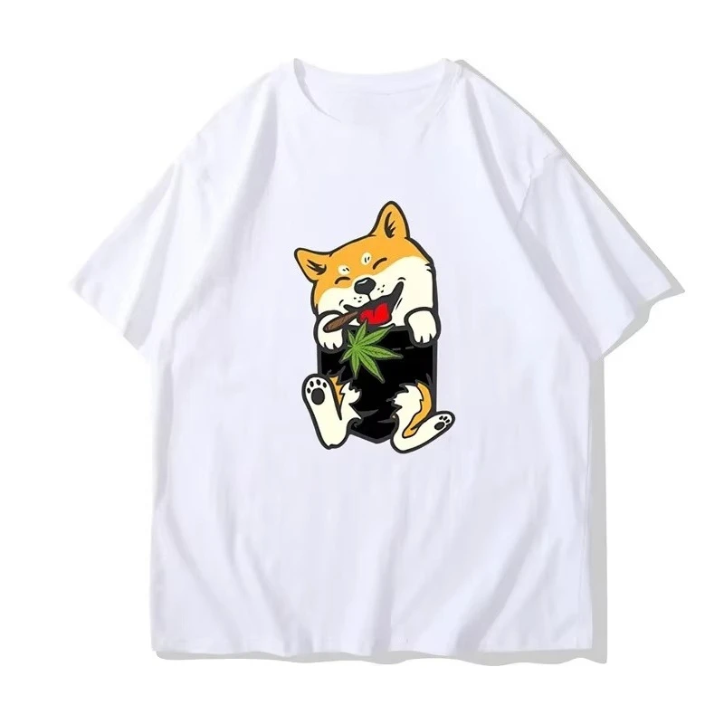 حار بيع متعة جيب شيبا Inu القدم لطيف أكيتا عاشق مالك تي شيرت الجرافيك الشارع ارتداء قصيرة الأكمام هدية عيد ميلاد تيشيرت صيفي