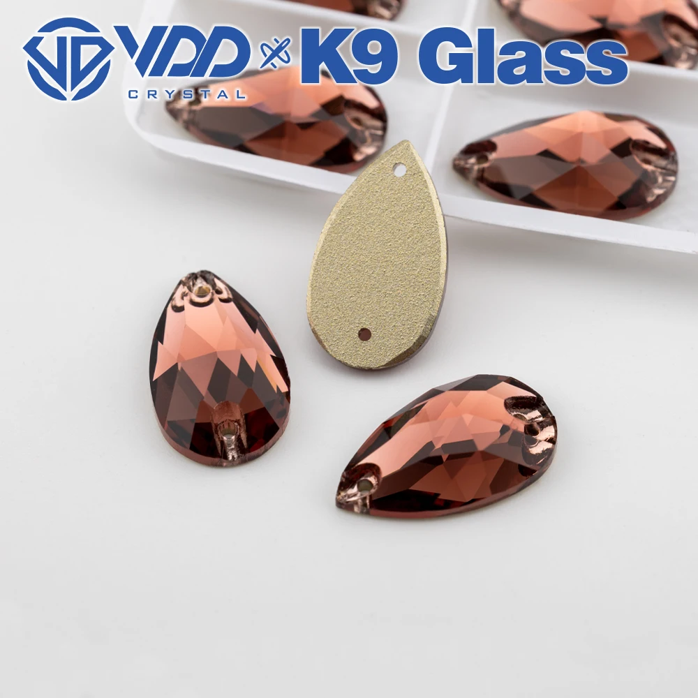 VDD S111 Wein AAAAA Top-Qualität K9 Glas aufnähbare Strasssteine, Kristall-Nähsteine mit flacher Rückseite für Kleidung, Hochzeitskleid – Detail 4