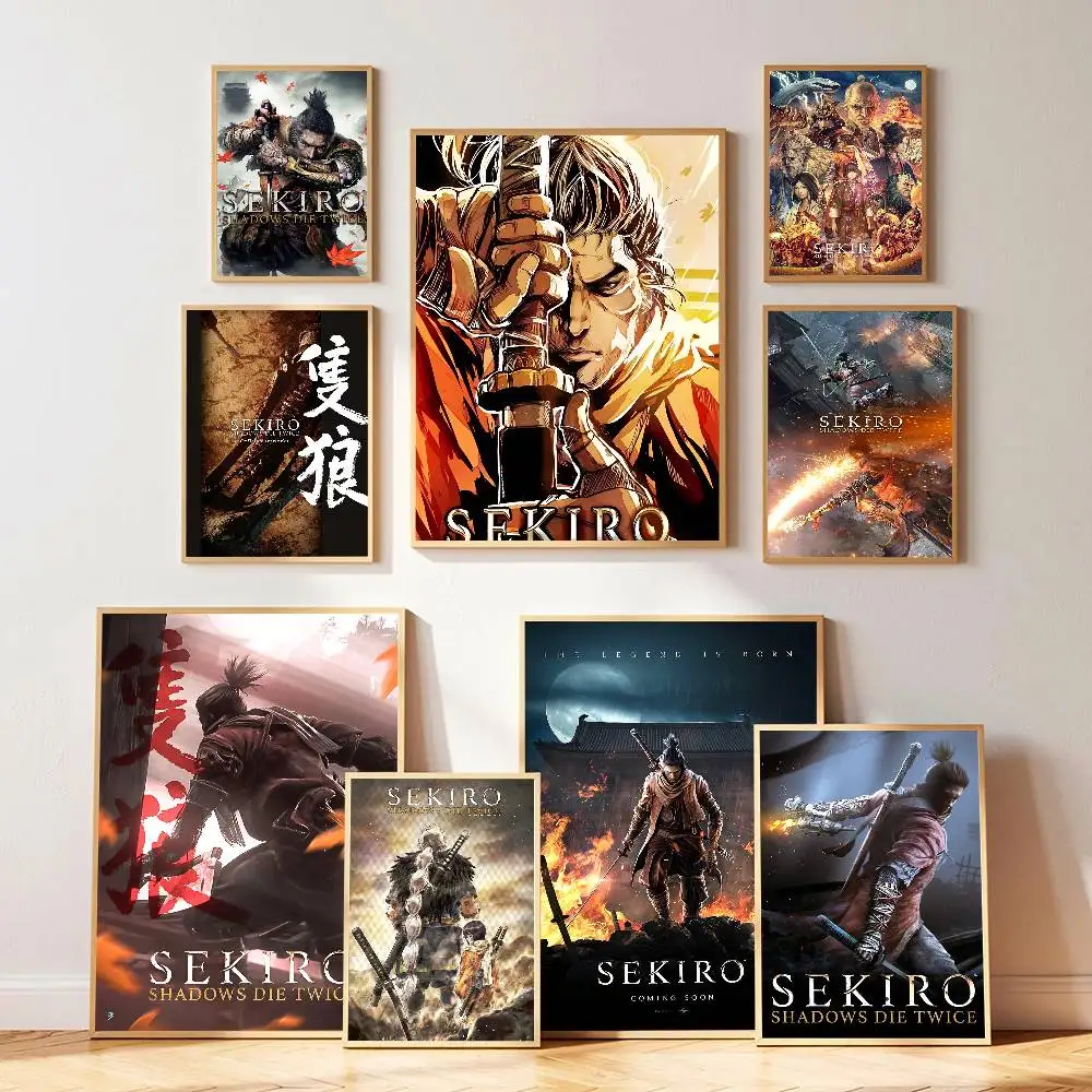 Gmae Sekiro Shadows يموت مرتين ملصق طباعة لغرفة النوم غرفة المعيشة ديكور المنزل اللوحة جدار الفن HD صورة جدارية #2