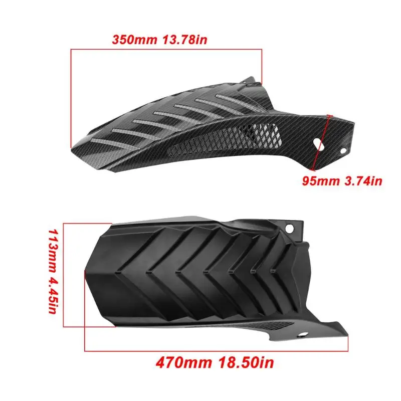 Hinterreifen-Schutzblech Click 125i 150i V1/v3/v2 Schwarz Hohl Ausführung Für Motorrad-Zubehör Schmutzschutz – Detail 6